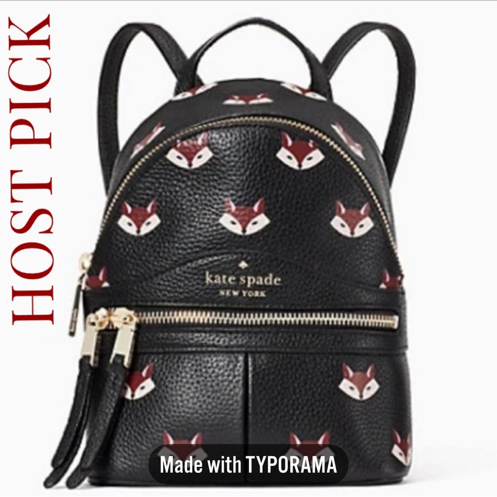 Kate Spade Out of The Woods Fox Mini Backpack NEW